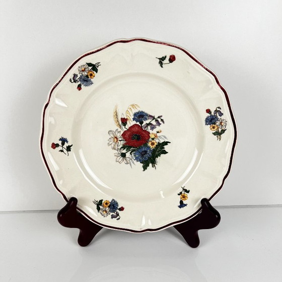 Lot de 8 assiettes à dessert "Agreste" Sarreguemines, XXe s. – Vaisselle, Ceramic, Vintage (photo 2 of 9)