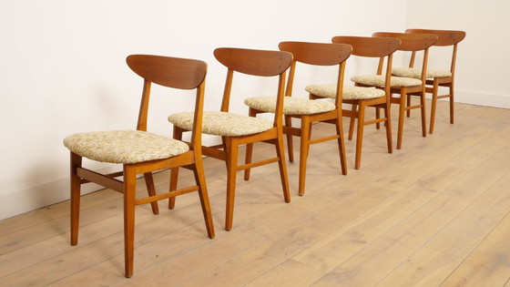 Image 1 of 6 x vintage dining chair | Farstrup | Model 210 | Reupholstered