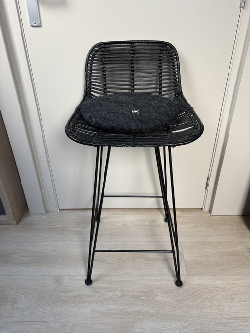 Tabouret de bar en rotin HK Living