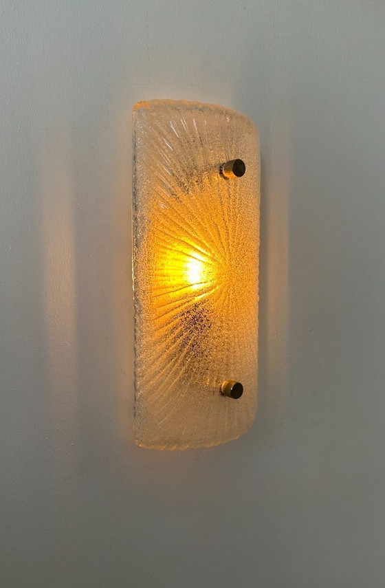 Image 1 of Applique vintage, verre de murano et laiton, Italie 1970