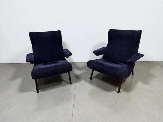 Image 1 of 2 x poltrona Ligne Roset Archi blu scuro