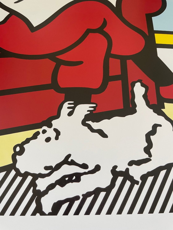 Image 1 of Roy Lichtenstein (1923-1997), Tintin Reading, 1993, Copyright Roy Lichtenstein &amp; Sabam Brussels 1995, Stampato in Belgio