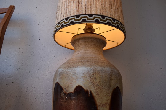 Image 1 of 1960s Ceramic Floor Lamp Lampe de sol Céramique Vintage Fat Lava