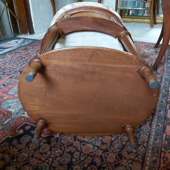 Image 1 of Antiker französischer Beistelltisch oder Nachttisch mit Intarsienarbeit, Frankreich