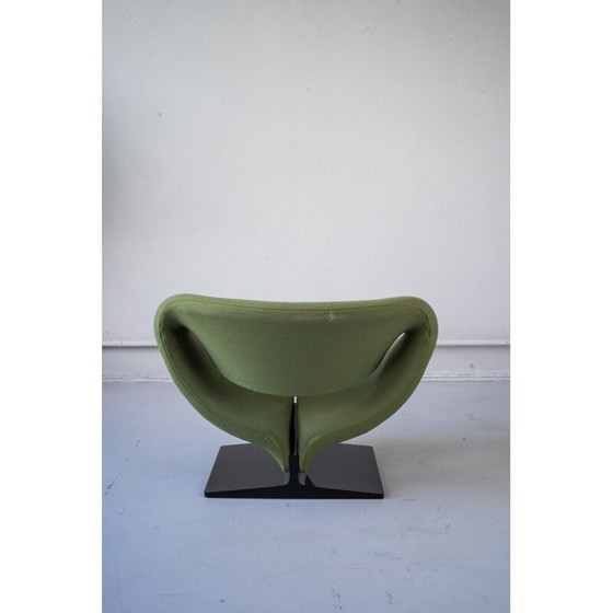 Image 1 of Vintage lintvormige fauteuil in metaal en stof van Pierre Paulin voor Artifort, 1966