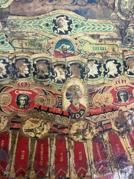 Arte collage, specchio ricoperto di fascette di sigari – Dipinti e disegni, Carta (photo 9 of 16)