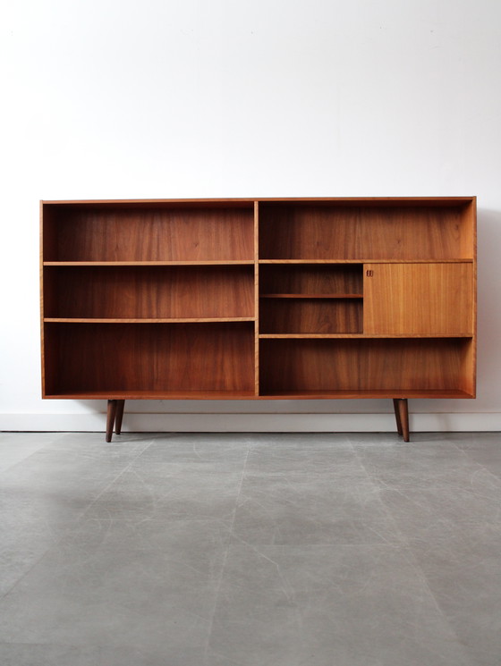 Image 1 of Vintage Deens highboard/boekenkast in teak