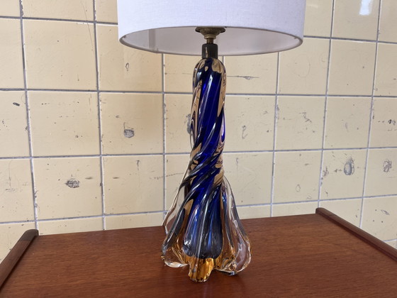 Lampada da Tavolo Vintage in Vetro Colorato – Illuminazione, Glass, Textile (photo 2 of 7)
