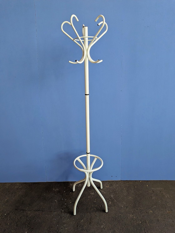 Image 1 of Porte-manteau vintage en métal blanc - années 1980