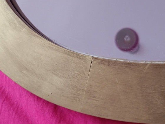 Image 1 of Miroir ovale cadre doré