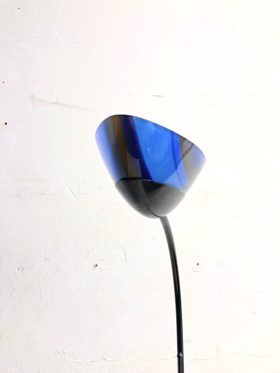 Image 1 of Italienische Halogen Stehleuchte Bogenleuchte Muranoglasschirm von Missoni 80er