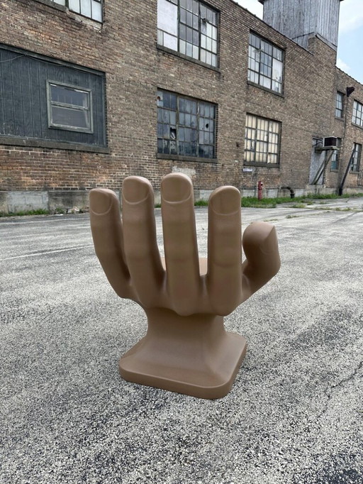 Lichtbruine / Bruine Stoel met Linkerhandvorm, 81 cm Hoog, Volwassenmaat, 70's Retro Eames iCarly Nieuw