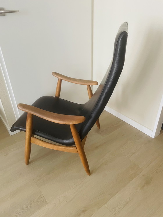 Louis Van Teeffelen Loungechair 1950-1960 – Fauteuils, Wood, Skai (photo 4 of 8)
