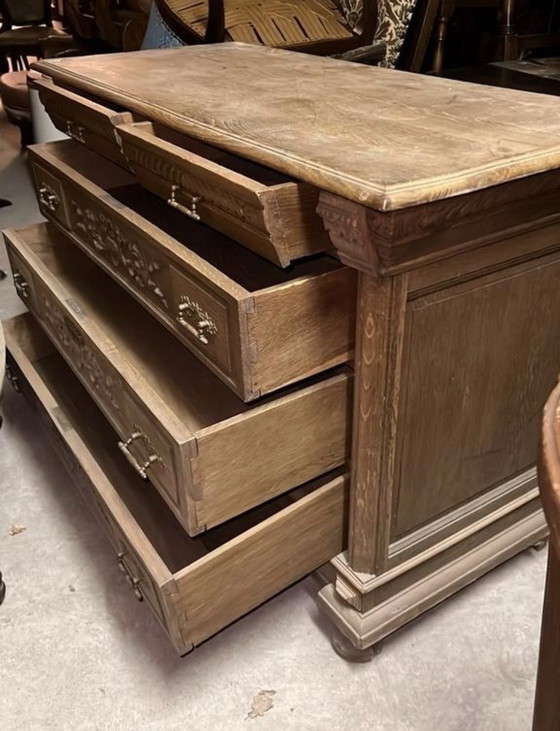 Image 1 of Antiek eiken ladenkast