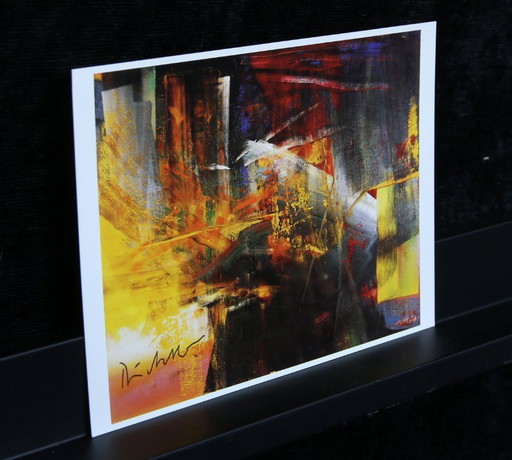 Claudius (1986) de Gerhard Richter - Carte postale signée à la main 158/5000