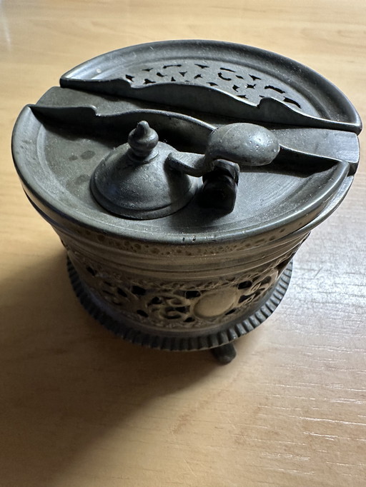 Vente encrier ancien en étain