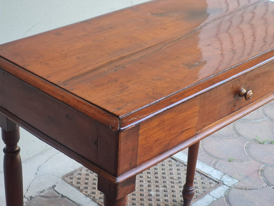 Tavolino scrittoio da centro in legno tinto – Console (photo 3 of 7)