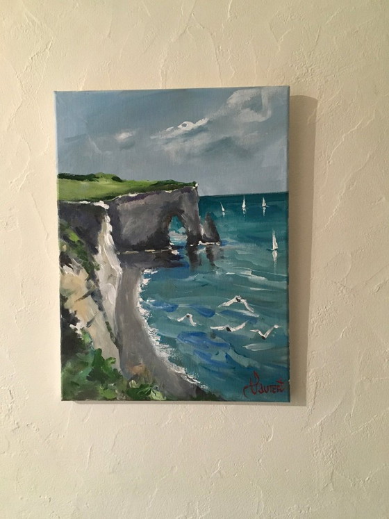 Image 1 of Philippe Laurent – ​​Ansicht von Étretat – Gemälde des Künstlers