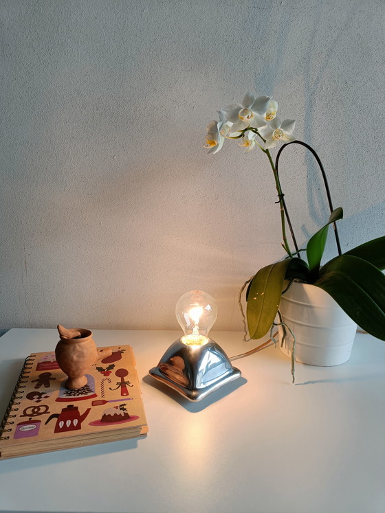 Image 1 of NAVA “How Light Fusion” minimalist solid metal table lamp, Italy 1990s/2000s