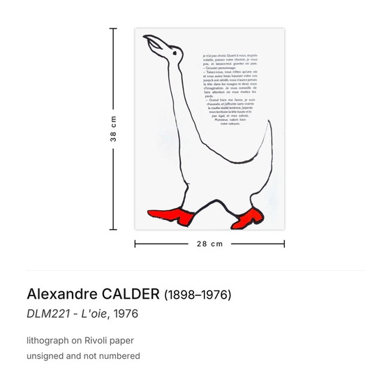 Image 1 of Alexandre CALDER DLM221 - La oruga, litografía, 1976