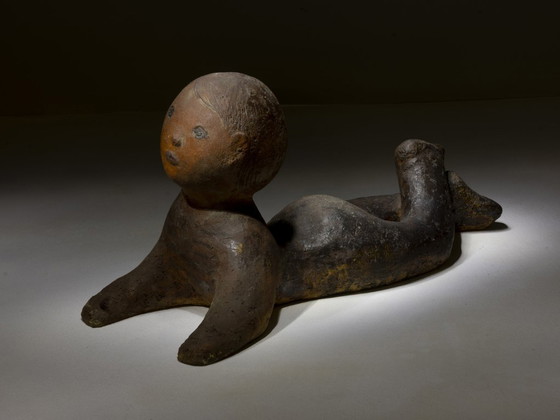 Image 1 of Niño pequeño, estatua de jardín de cerámica, décadas de 1960-1970, Checoslovaquia