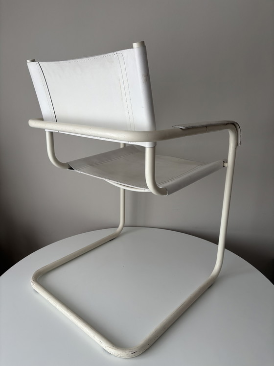 Image 1 of 2-piece Mart Stam Bauhaus tubular frame chairs Matteo Grassi 1970s