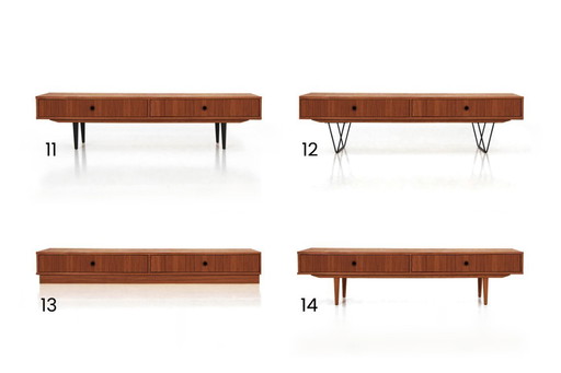 Lowboard 2 Schubladen Eiche Teak gebeizt - L02