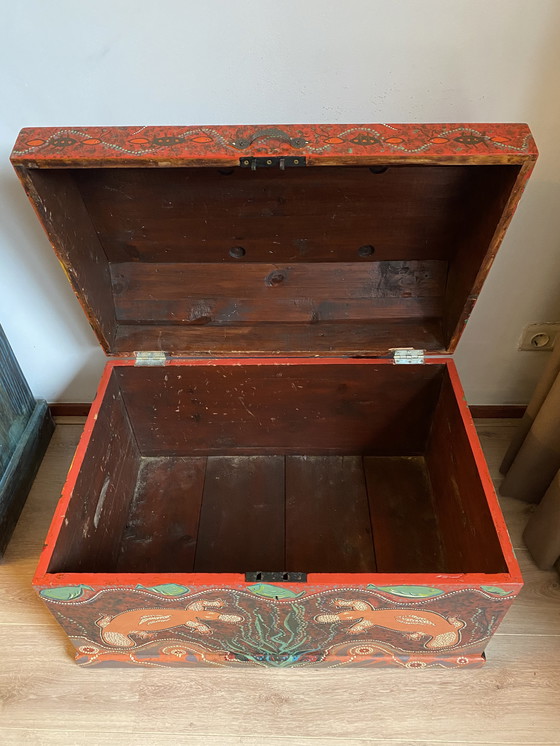 Image 1 of Prachtige authentieke Aboriginal Art kist Australië 