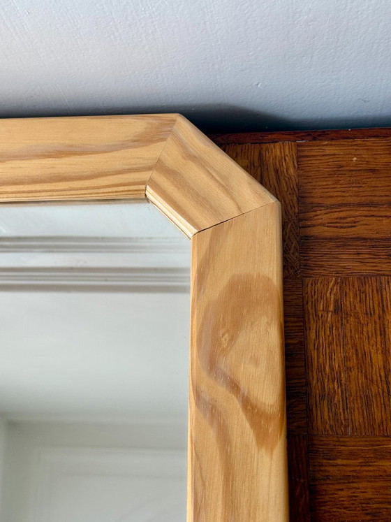 Espejo octogonal de madera clara. – Glass, Wood (photo 9 of 10)