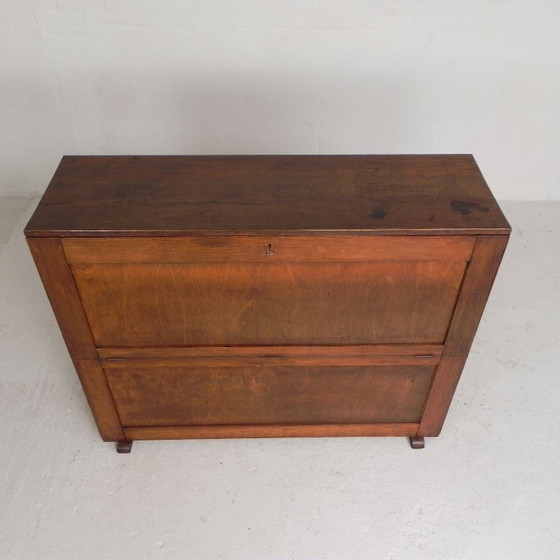 Kiefernholz-Schulplanschrank, Architektenschrank, Kartenschrank, 1930er Jahre – Aufbewahrungsschrank, Wood (photo 5 of 22)