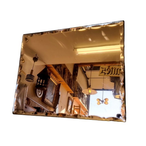 Vintage French glass plate, Venetian style, 1950s