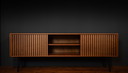 Mid Century Sideboard en bois massif fait à la main
