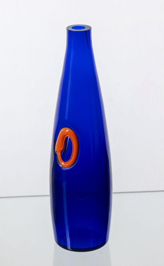 Image 1 of Set di vasi in vetro blu, anni '70, Cecoslovacchia