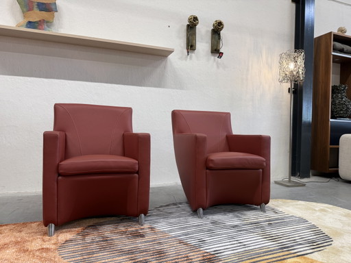 2 Leolux Dolcinea Fauteuil Senso terracotta 