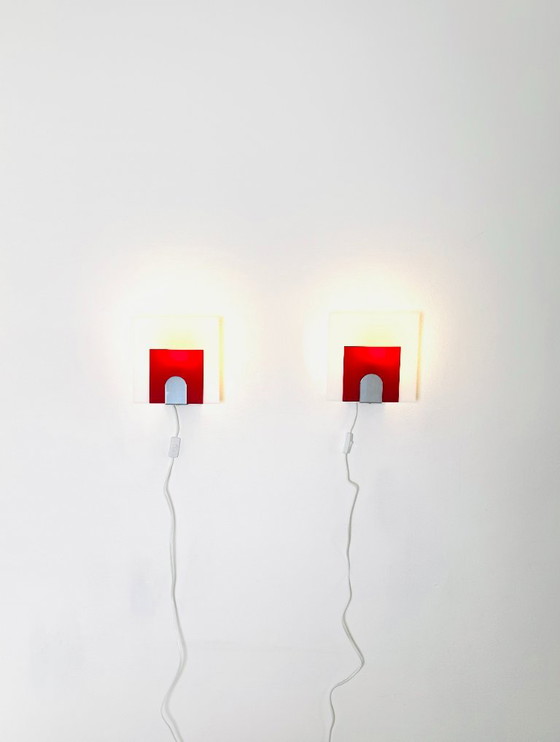 Minimalist Postmodern Wall Lights by Nafa Nybro Armaturfabrik, Sweden, 1980s – Aluminium (photo 6 of 7)