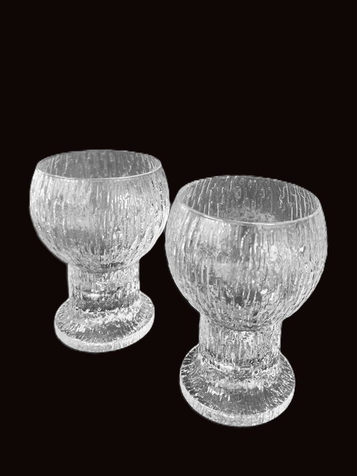 Iittala - 2 große Kekkerit-Gläser von Timo Sarpaneva
