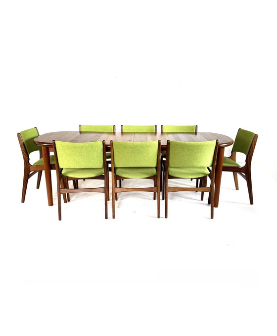 Image 1 of Vintage verlengbare Deense teakhouten eettafel ‘70