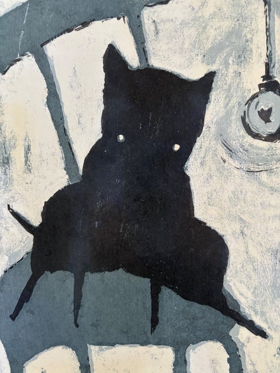 Image 1 of Peter Bastiaansen sérigraphie Chien sur chaise 1