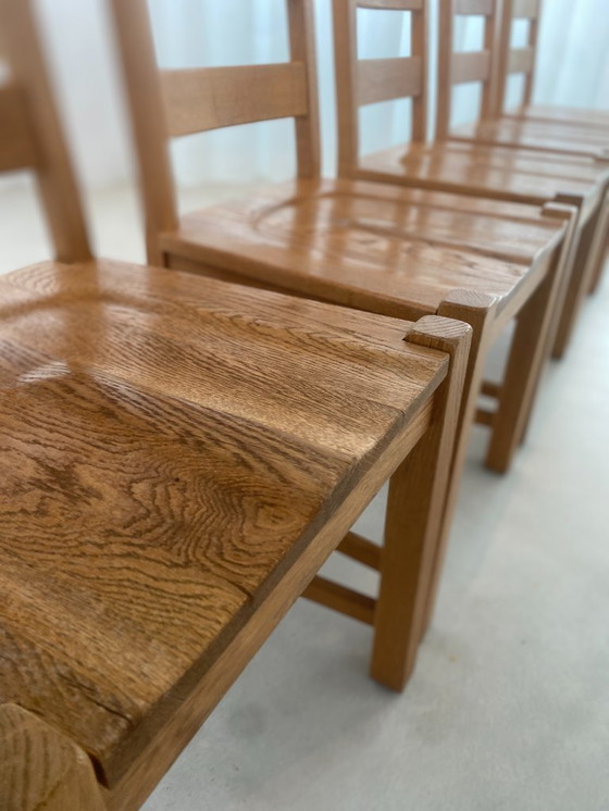 Image 1 of 6 Esszimmerstühle aus massiver Eiche - zeitlos & robust