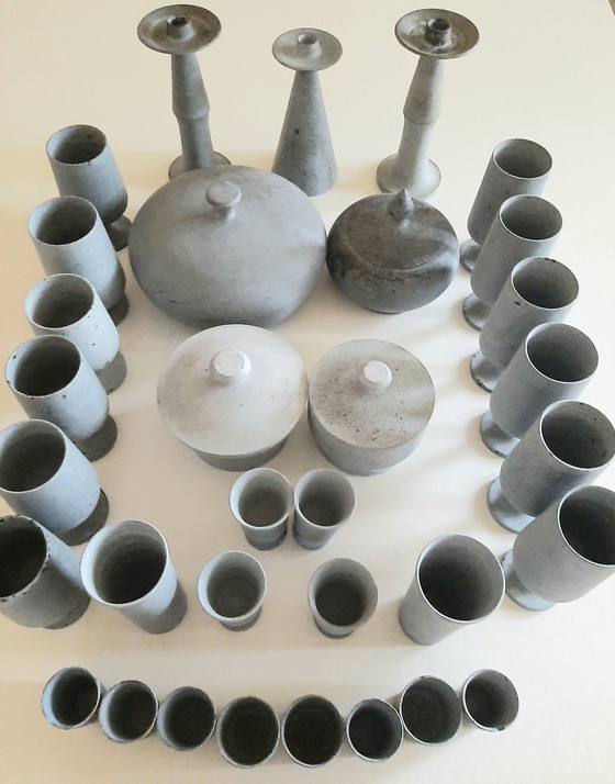 Image 1 of 37pcs.of Handmade Soapstone/Steatite  Tablewear Made In Brasil