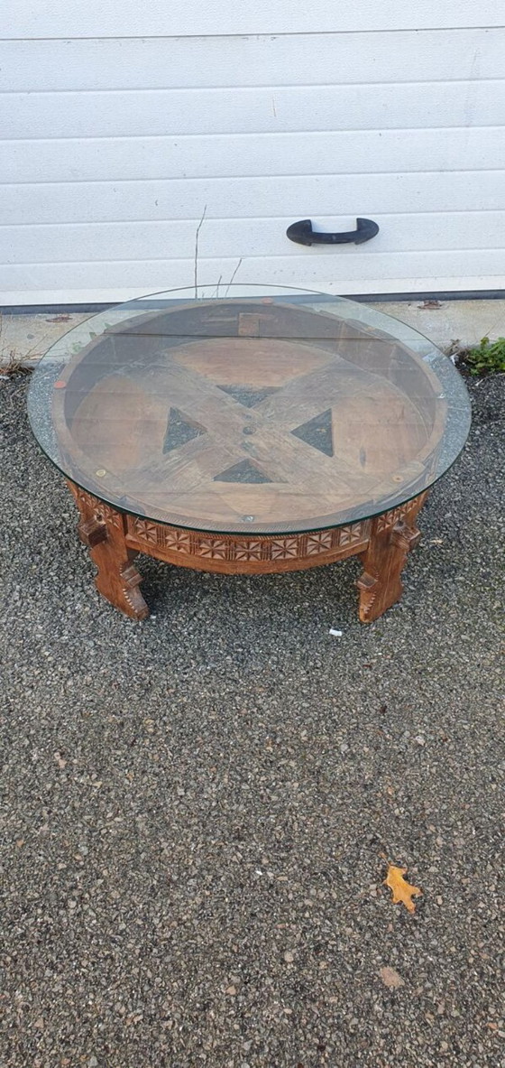 Image 1 of wheel table, early 20th century, India