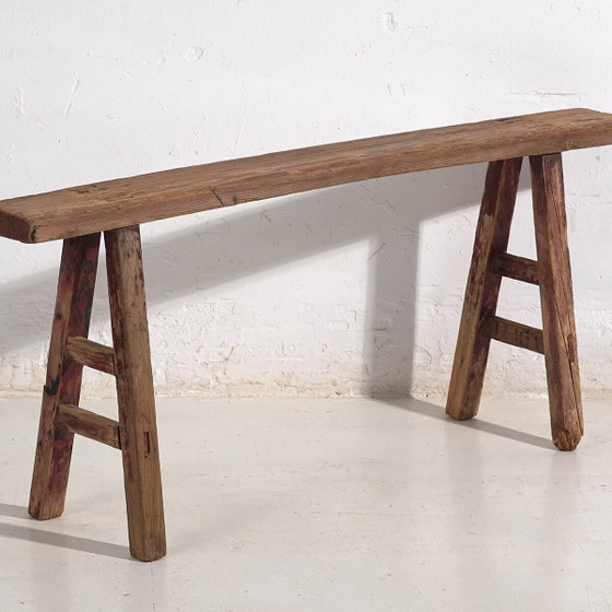 Panca antica in legno massello (c.1870) #27 – Panche (photo 4 of 40)
