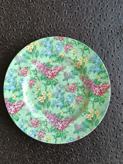 Wunderschönes 7-teiliges Dessertteller-Set „Lilac Time“ aus dem Empire England (1947)