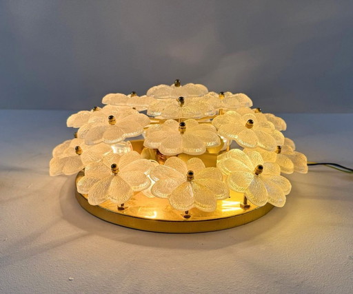 Grande lampada da parete/apparecchio da parete floreale di Ernst Palme, 1960