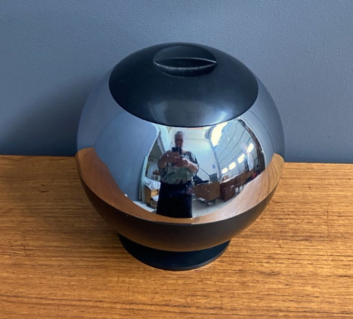 Chrome round  Ice bucket 1970s