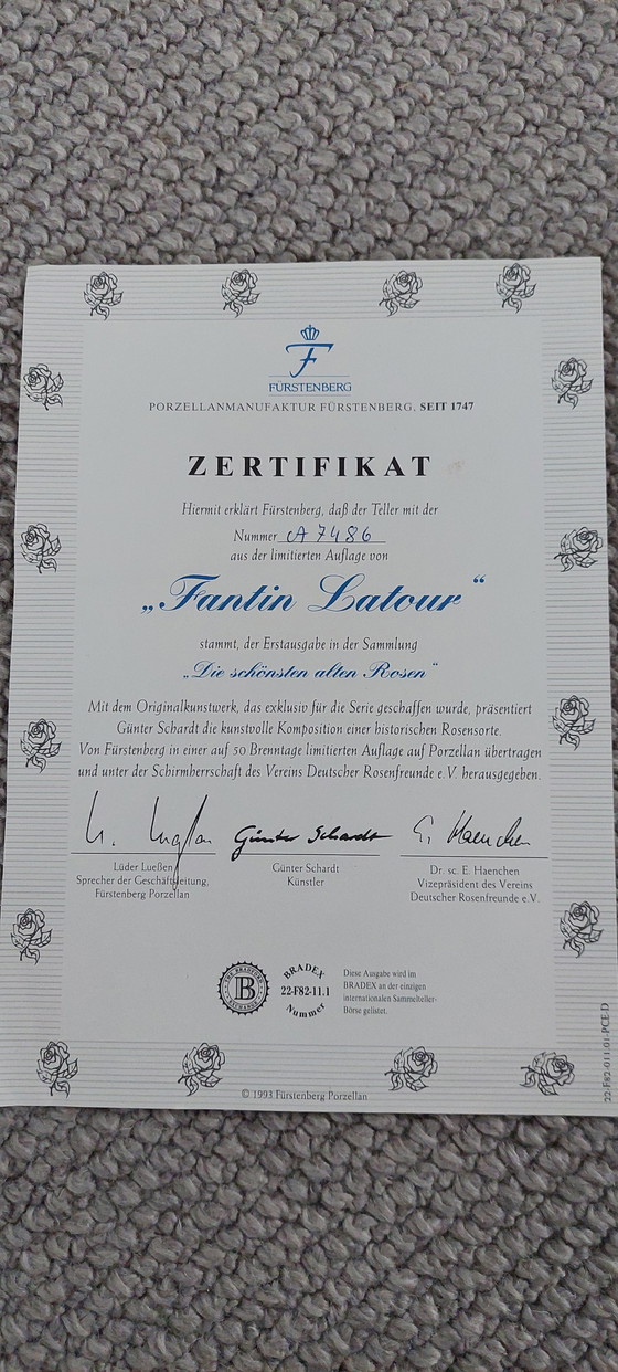 Image 1 of Fürstenberg porcelain collector's plate