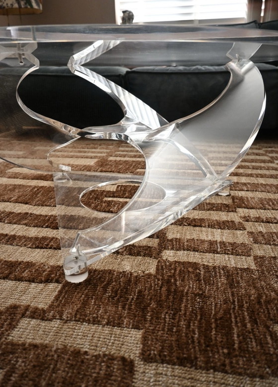 Plexiglass Coffee table, propeller. Style of Knut Hesterberg – Vintage (photo 8 of 13)