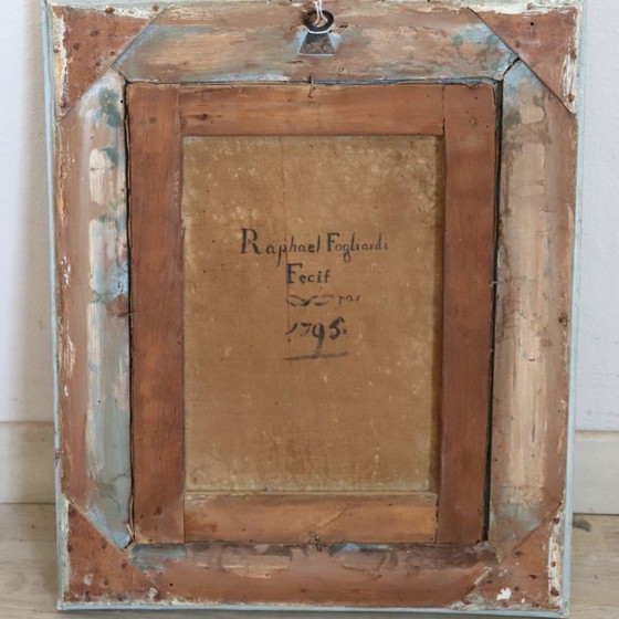 Image 1 of Mary the Shepherd, Signed Raphael Fogliardi and dated 1795, Italian Oil Painting on Canvas