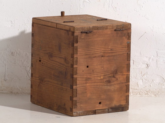 Boîte de rangement ancienne en bois massif (c.1920) #7 – Armoires de rangement, Rustic (photo 39 of 40)