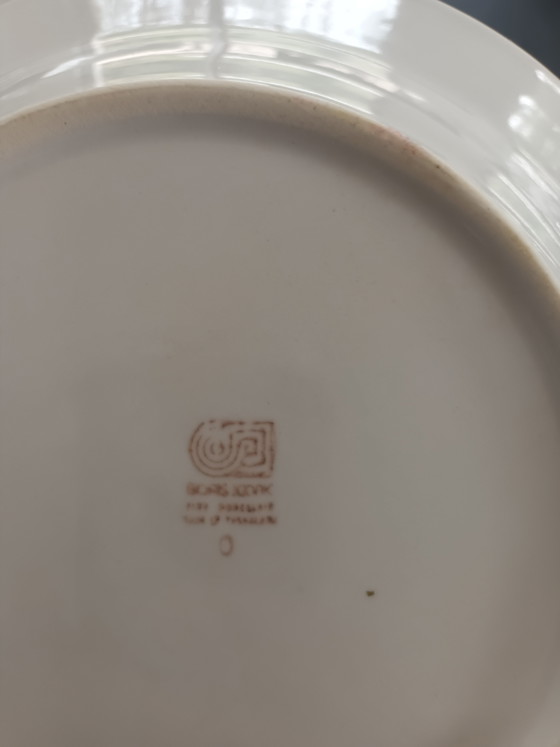 Image 1 of 👉 Servizio da tavola vintage in fine porcellana – Boris Kidrič – Jugoslavia – 17 pezzi – decoro